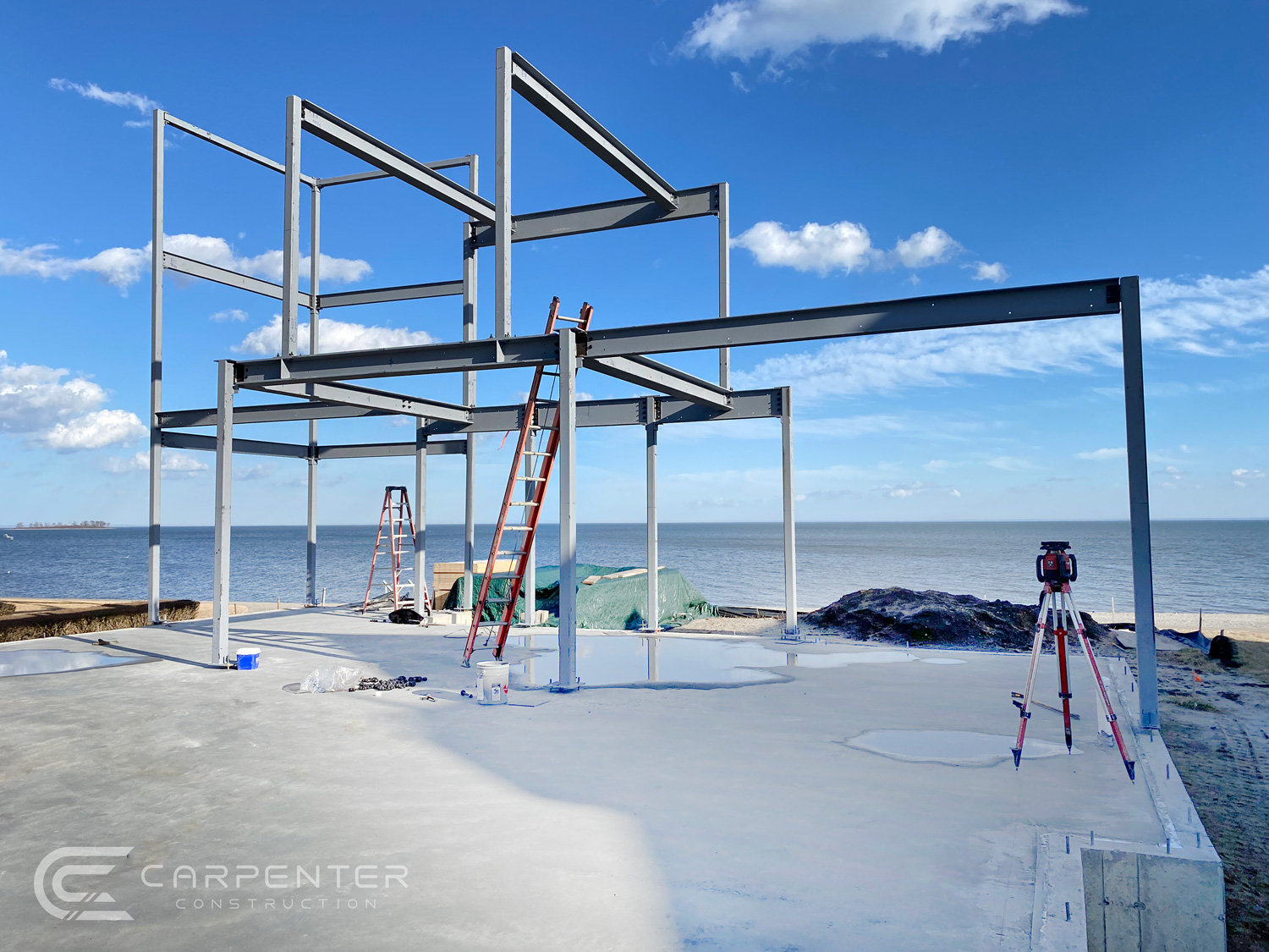 Structural Steel Installed Oceanfront Property in Milford CT