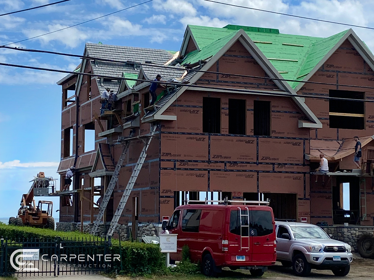 Exterior Sheathing, Roofing and Flashing Installation – Oceanfront Property in Milford CT